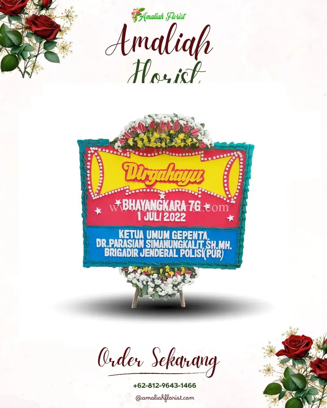 Papan Bunga HUT Ulang Tahun Intan Jaya